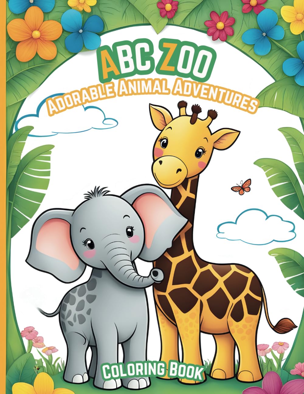 ABC ZOO: Adorable Animal Adventures: Coloring Book